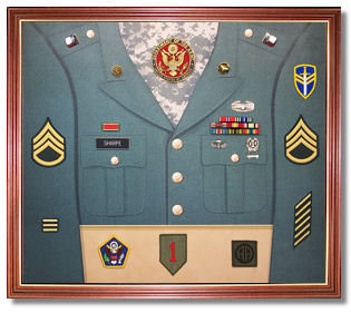 Army Awards Display Case Shadow Box