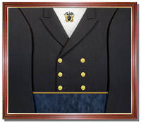 Navy Uniform Display Case with Cap Device