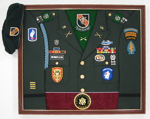 Army Special Forces Display Case Shadow Box