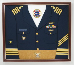 Coast Guard Display Case Shadow Box Uniform